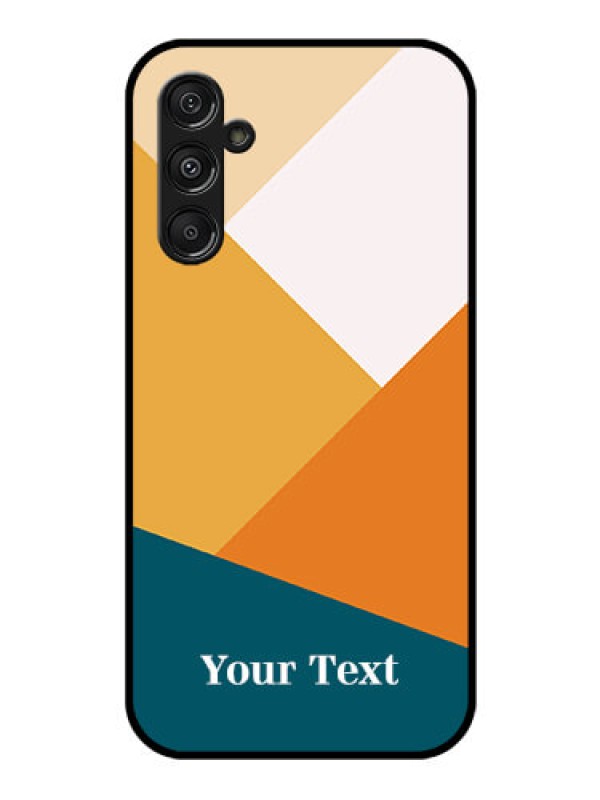 Custom Samsung Galaxy M34 5G Personalized Glass Phone Case - Stacked Multi-colour Design