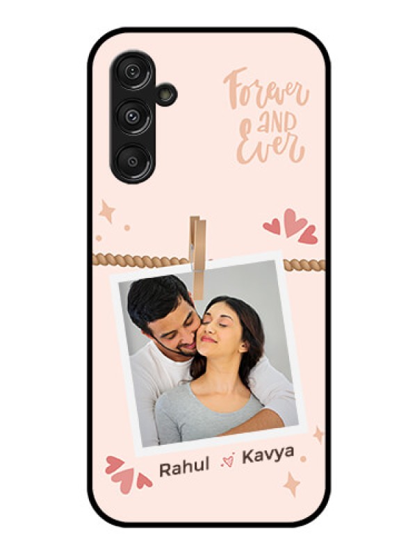 Custom Samsung Galaxy M34 5G Custom Glass Phone Case - Forever and ever love Design