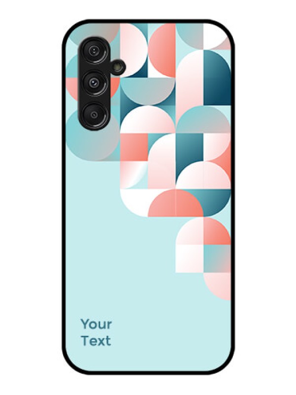 Custom Samsung Galaxy M34 5G Custom Glass Phone Case - Stylish Semi-circle Pattern Design