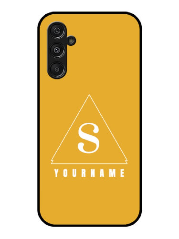 Custom Samsung Galaxy M34 5G Personalized Glass Phone Case - simple triangle Design