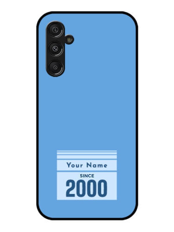 Custom Samsung Galaxy M34 5G Custom Glass Mobile Case - Custom Year of birth Design