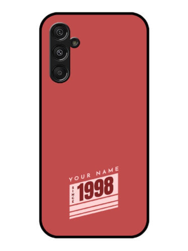 Custom Samsung Galaxy M34 5G Custom Glass Phone Case - Red custom year of birth Design