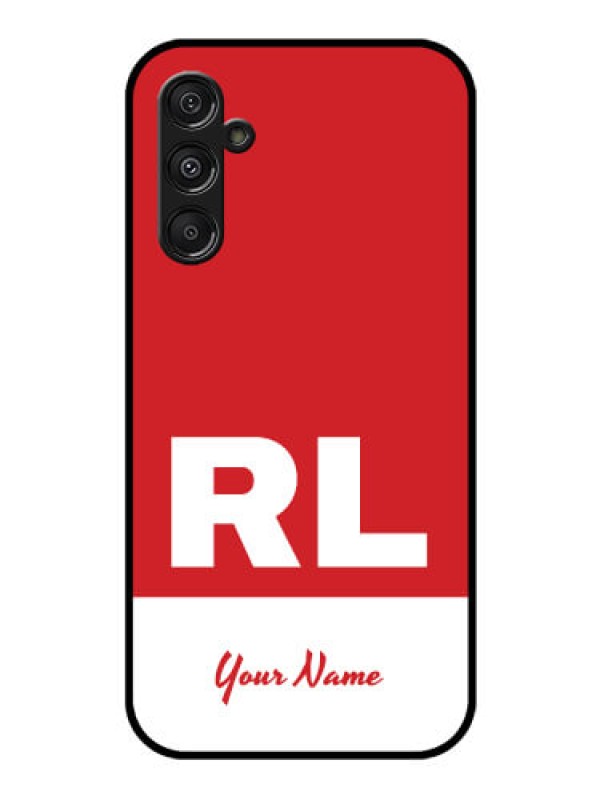 Custom Samsung Galaxy M34 5G Personalized Glass Phone Case - dual tone custom text Design