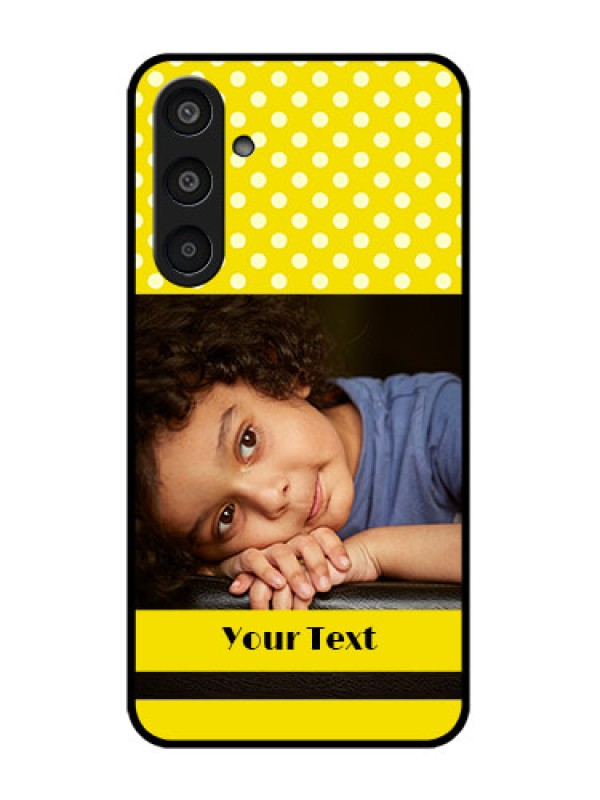 Custom Samsung Galaxy M35 5G Custom Glass Phone CaseBright Yellow Case Design