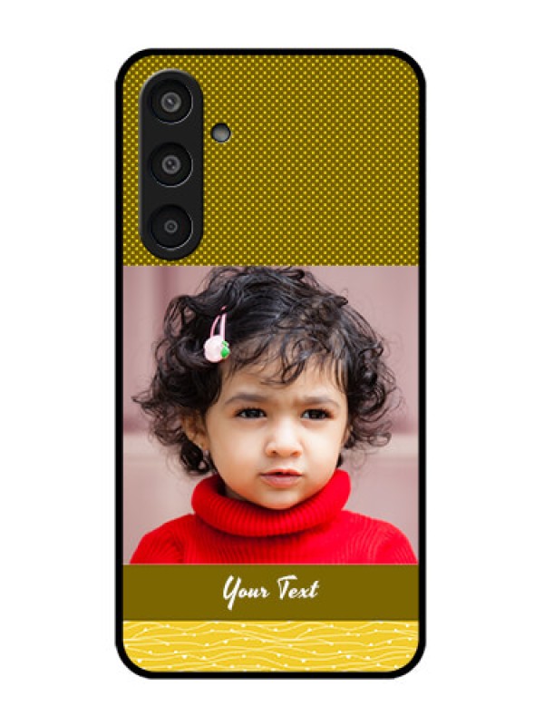 Custom Samsung Galaxy M35 5G Custom Glass Phone CaseSimple Green Color Design