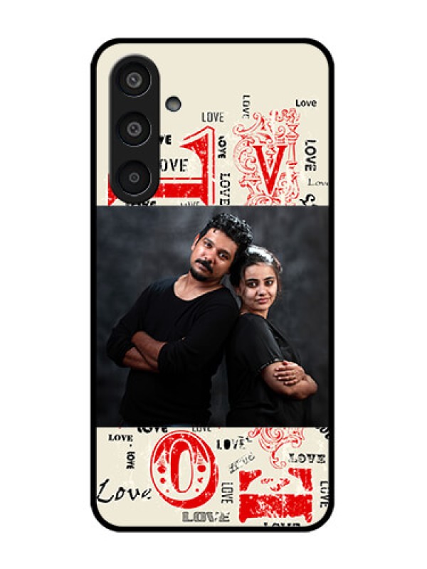 Custom Samsung Galaxy M35 5G Custom Glass Phone CaseTrendy Love Design Case