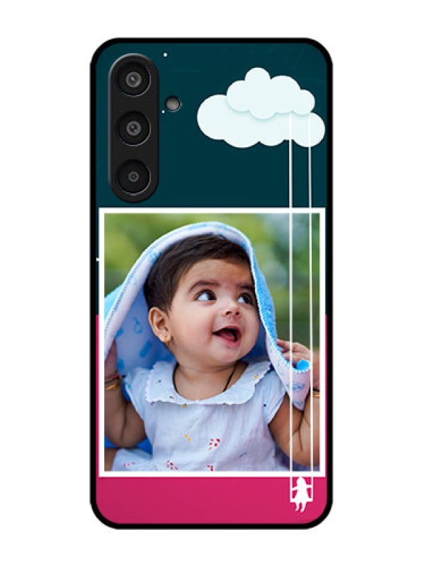 Custom Samsung Galaxy M35 5G Custom Glass Phone CaseCute Girl With Cloud Design