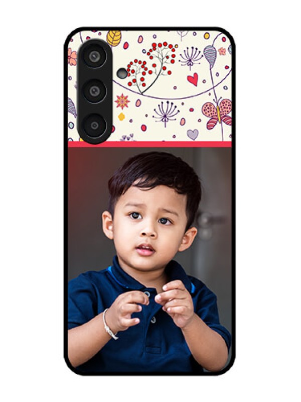 Custom Samsung Galaxy M35 5G Custom Glass Phone CasePremium Floral Design