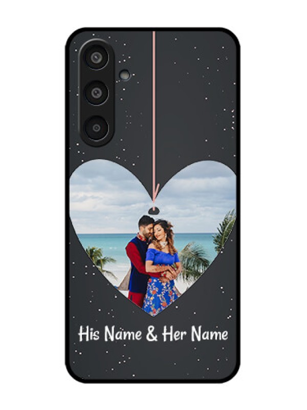 Custom Samsung Galaxy M35 5G Custom Glass Phone CaseHanging Heart Design