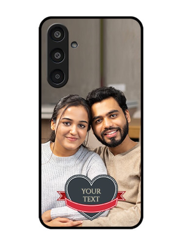Custom Samsung Galaxy M35 5G Custom Glass Phone CaseJust Married Couple Design