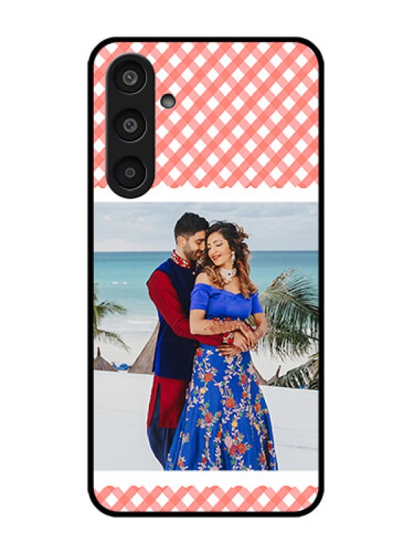 Custom Samsung Galaxy M35 5G Custom Glass Phone CasePink Pattern Design