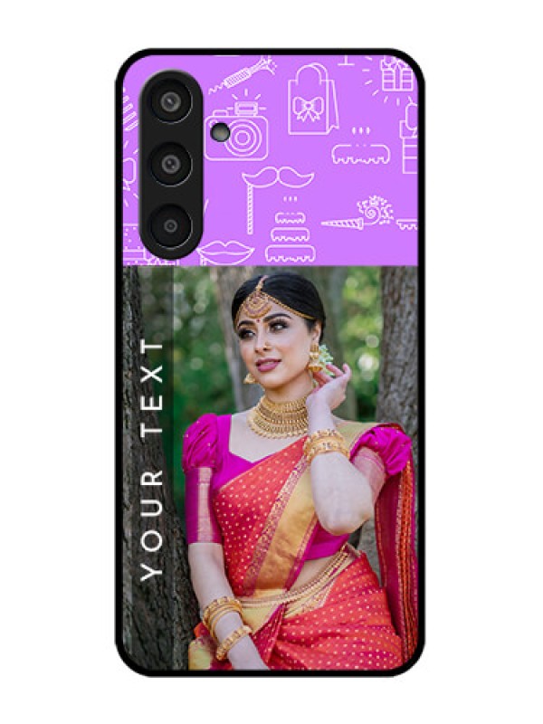 Custom Samsung Galaxy M35 5G Custom Glass Phone CaseBirthday Icons Design