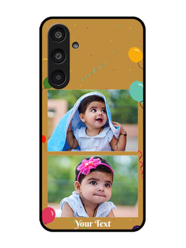 Custom Samsung Galaxy M35 5G Custom Glass Phone CaseImage Holder With Birthday Celebrations Design