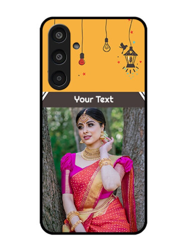 Custom Samsung Galaxy M35 5G Custom Glass Phone CaseWith Family Picture And Icons