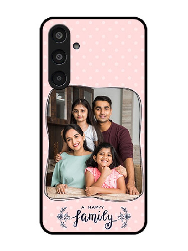 Custom Samsung Galaxy M35 5G Custom Glass Phone CaseFamily With Dots Design