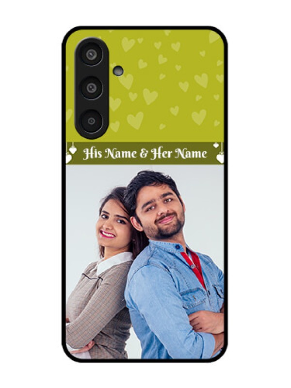 Custom Samsung Galaxy M35 5G Custom Glass Phone CaseYou and Me Heart Design