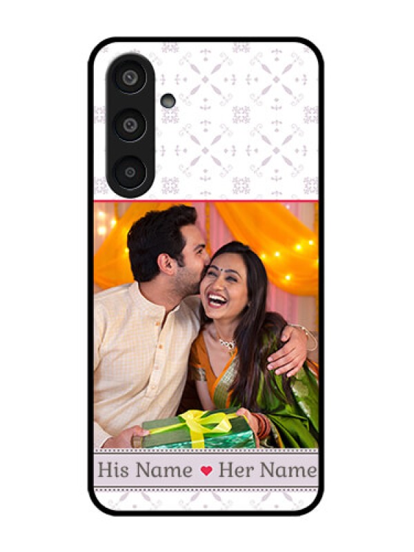 Custom Samsung Galaxy M35 5G Custom Glass Phone CaseWith Photo And Ethnic Design