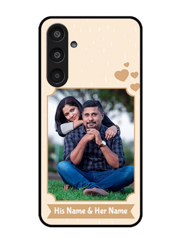 Custom Samsung Galaxy M35 5G Custom Glass Phone CaseWith Confetti Love Design