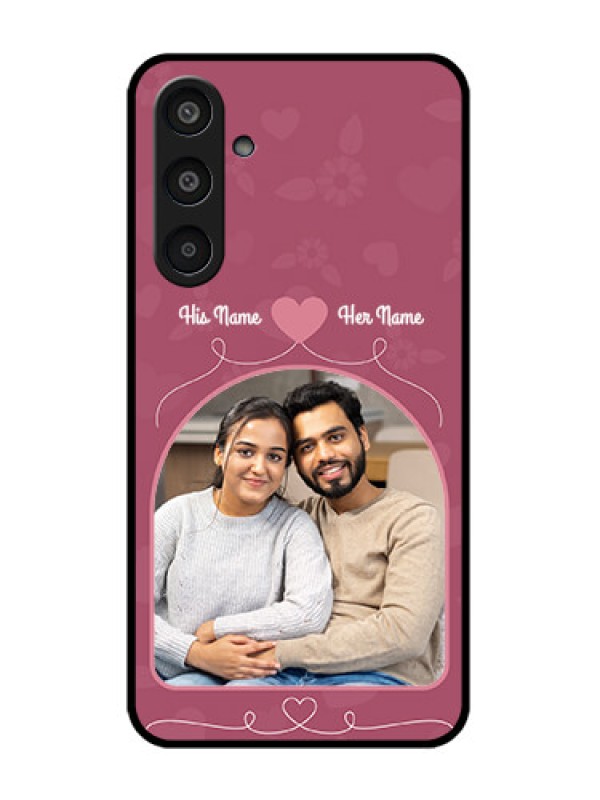 Custom Samsung Galaxy M35 5G Custom Glass Phone CaseLove Floral Design