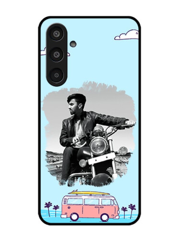 Custom Samsung Galaxy M35 5G Custom Glass Phone CaseTravel and Adventure Design
