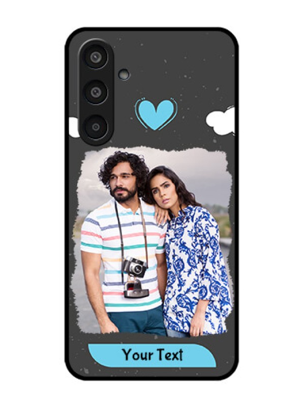 Custom Samsung Galaxy M35 5G Custom Glass Phone CaseSplashes With Love Doodles Design