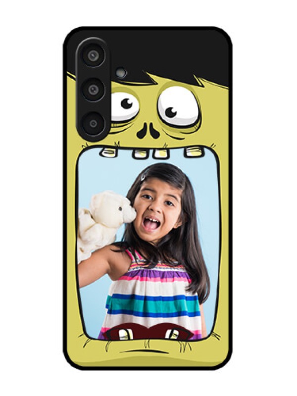Custom Samsung Galaxy M35 5G Custom Glass Phone CaseCartoon Monster Back Case Design