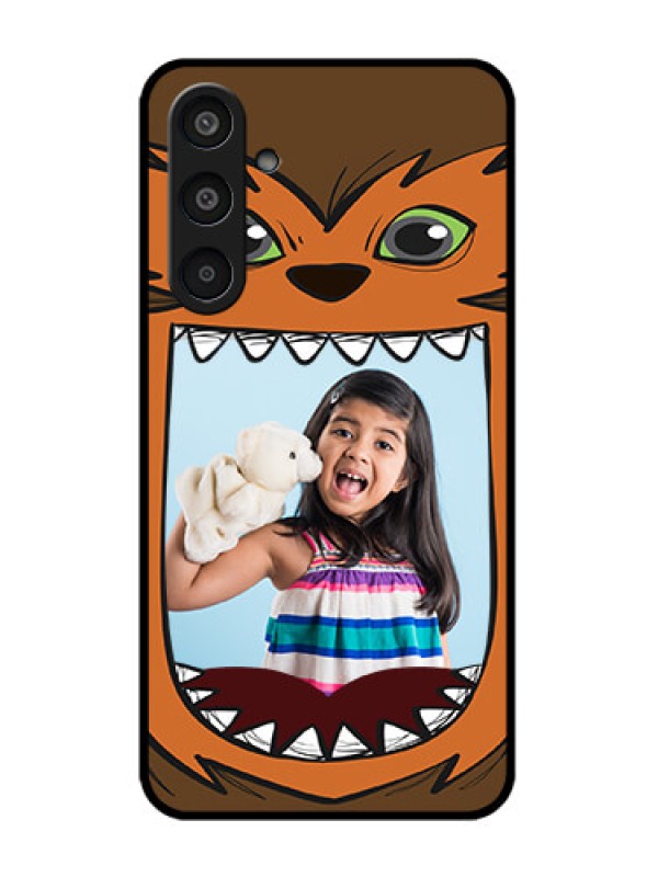 Custom Samsung Galaxy M35 5G Custom Glass Phone CaseOwl Monster Back Case Design