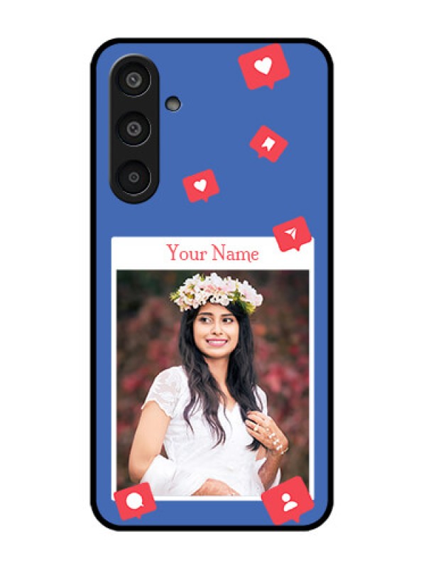 Custom Samsung Galaxy M35 5G Custom Glass Phone CaseLike Share And Comment Design