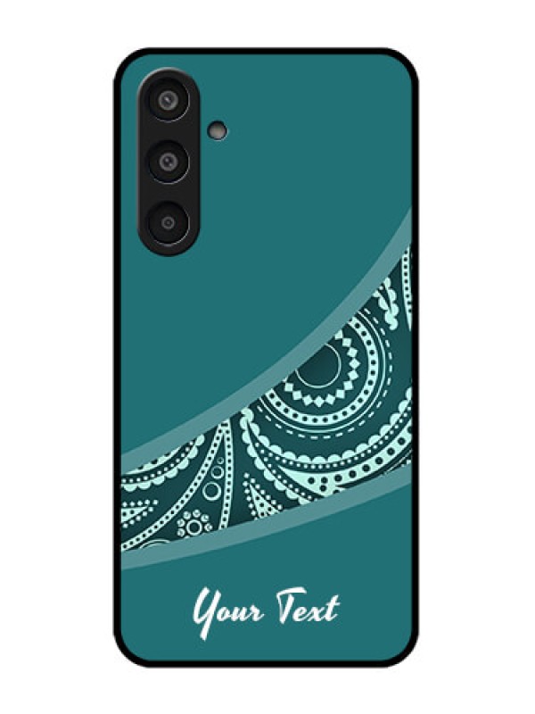Custom Samsung Galaxy M35 5G Custom Glass Phone CaseSemi Visible Floral Design