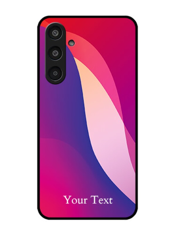 Custom Samsung Galaxy M35 5G Custom Glass Phone CaseDigital Abstract Overlap Design