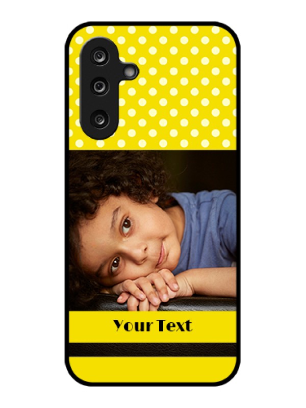 Custom Samsung Galaxy M36 5G Custom Glass Phone Case - Bright Yellow Case Design