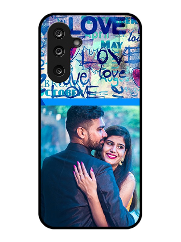 Custom Samsung Galaxy M36 5G Custom Glass Phone Case - Colorful Love Design