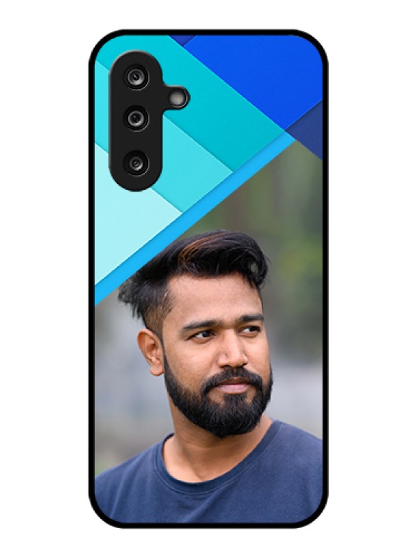 Custom Samsung Galaxy M36 5G Custom Glass Phone Case - Blue Pattern Design