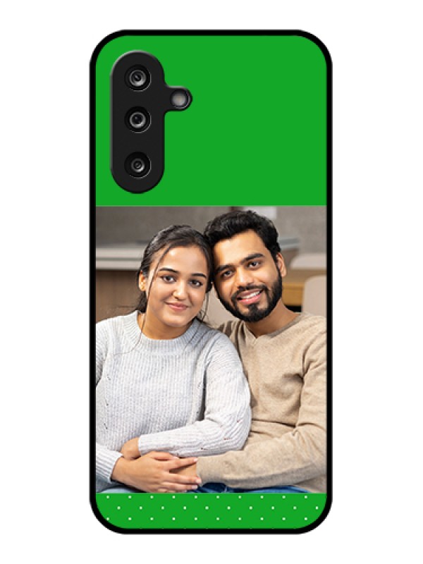 Custom Samsung Galaxy M36 5G Custom Glass Phone Case - Green Pattern Design