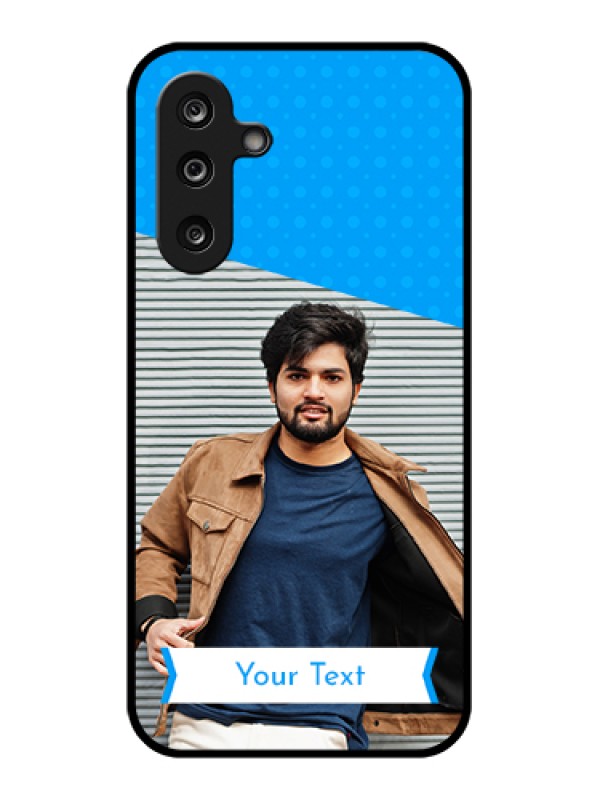 Custom Samsung Galaxy M36 5G Custom Glass Phone Case - Simple Blue Color Design