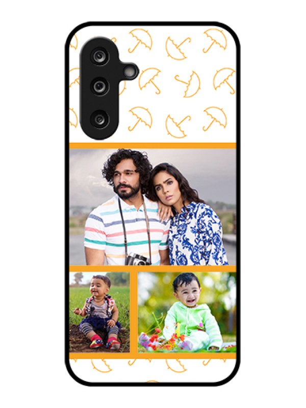 Custom Samsung Galaxy M36 5G Custom Glass Phone Case - Yellow Pattern Design