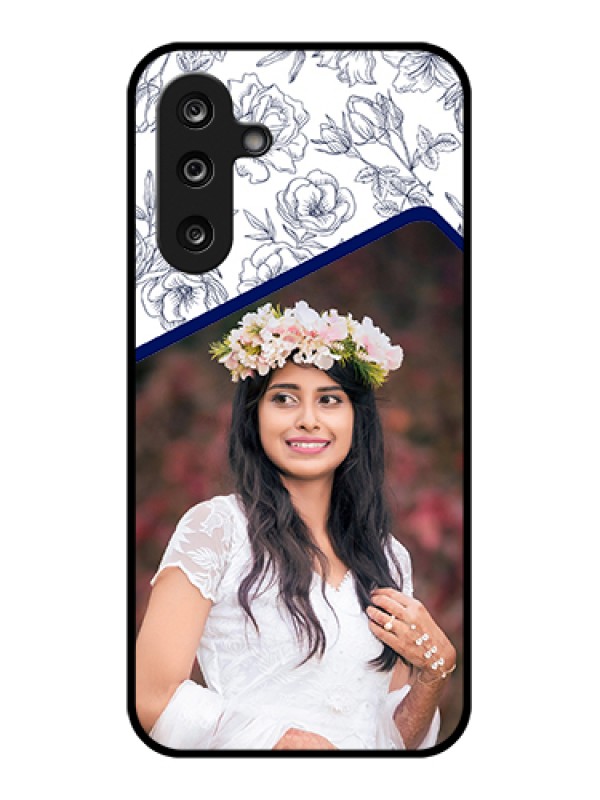 Custom Samsung Galaxy M36 5G Custom Glass Phone Case - Classy Floral Design