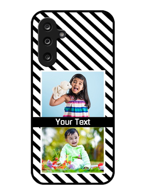 Custom Samsung Galaxy M36 5G Custom Glass Phone Case - Black And White Stripes Design