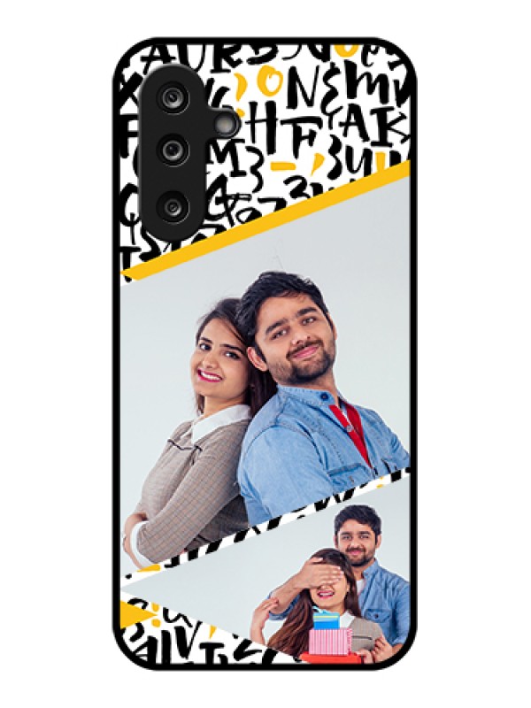 Custom Samsung Galaxy M36 5G Custom Glass Phone Case - Letters Pattern Design