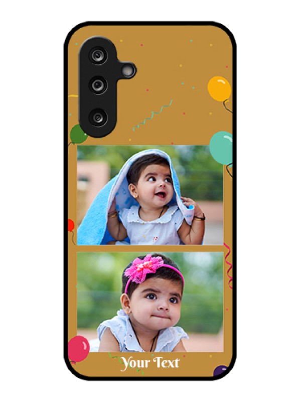 Custom Samsung Galaxy M36 5G Custom Glass Phone Case - Image Holder With Birthday Celebrations Design