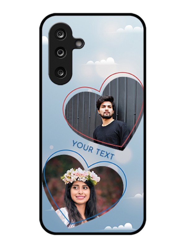 Custom Samsung Galaxy M36 5G Custom Glass Phone Case - Blue Color Couple Design