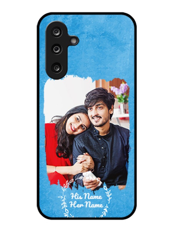 Custom Samsung Galaxy M36 5G Custom Glass Phone Case - Blue Color Vintage Design