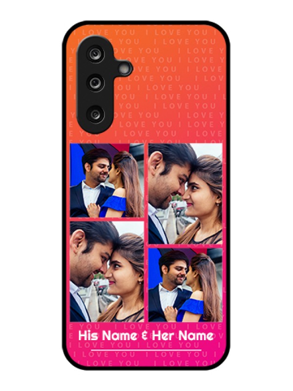 Custom Samsung Galaxy M36 5G Custom Glass Phone Case - I Love You Pink Design