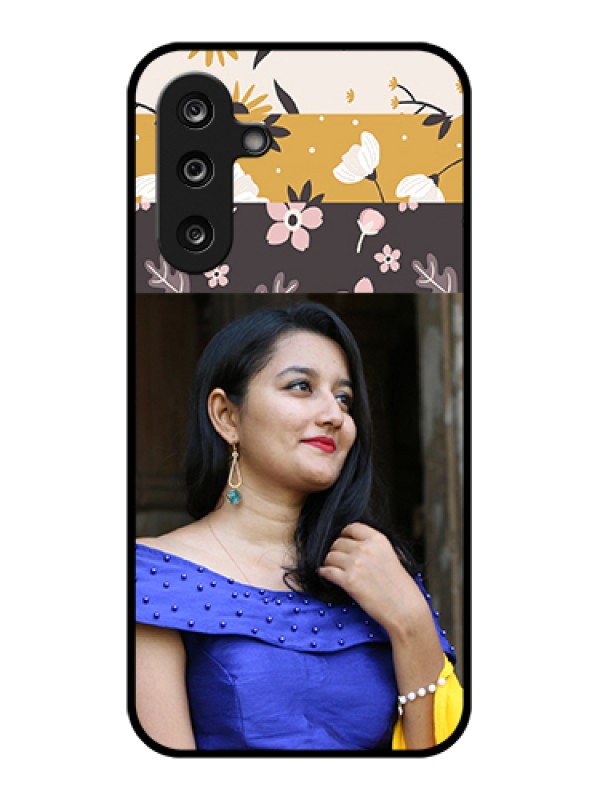 Custom Samsung Galaxy M36 5G Custom Glass Phone Case - Stylish Floral Design