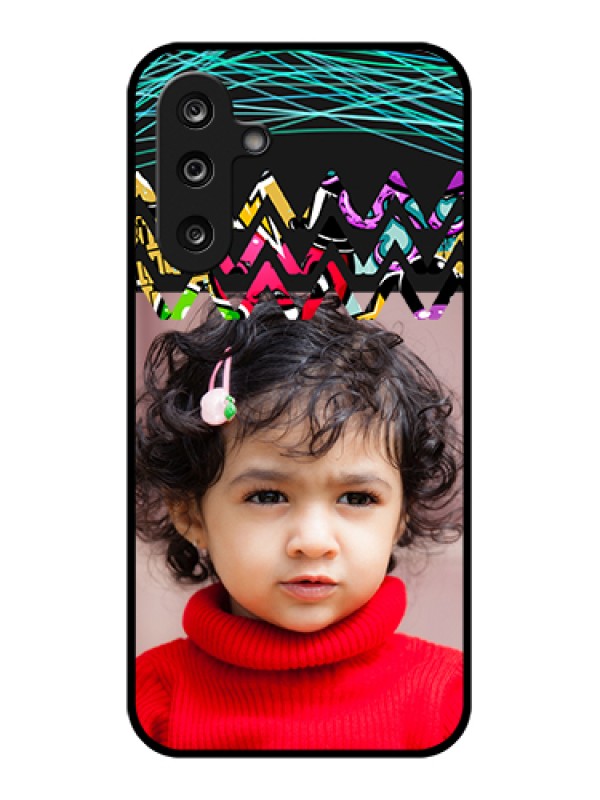 Custom Samsung Galaxy M36 5G Custom Glass Phone Case - Neon Abstract Design