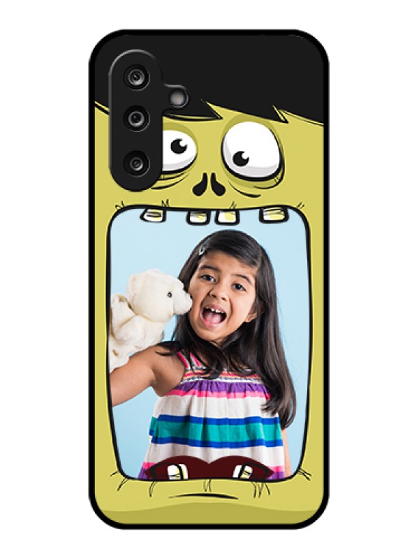 Custom Samsung Galaxy M36 5G Custom Glass Phone Case - Cartoon Monster Back Case Design