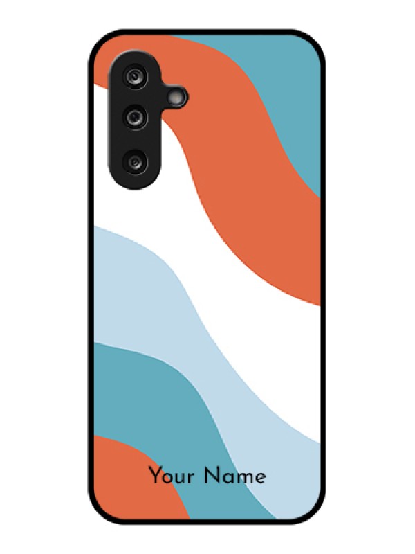 Custom Samsung Galaxy M36 5G Custom Glass Phone Case - Coloured Waves Design