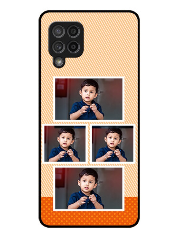 Custom Galaxy M42 5G Photo Printing on Glass Case - Bulk Photos Upload Design