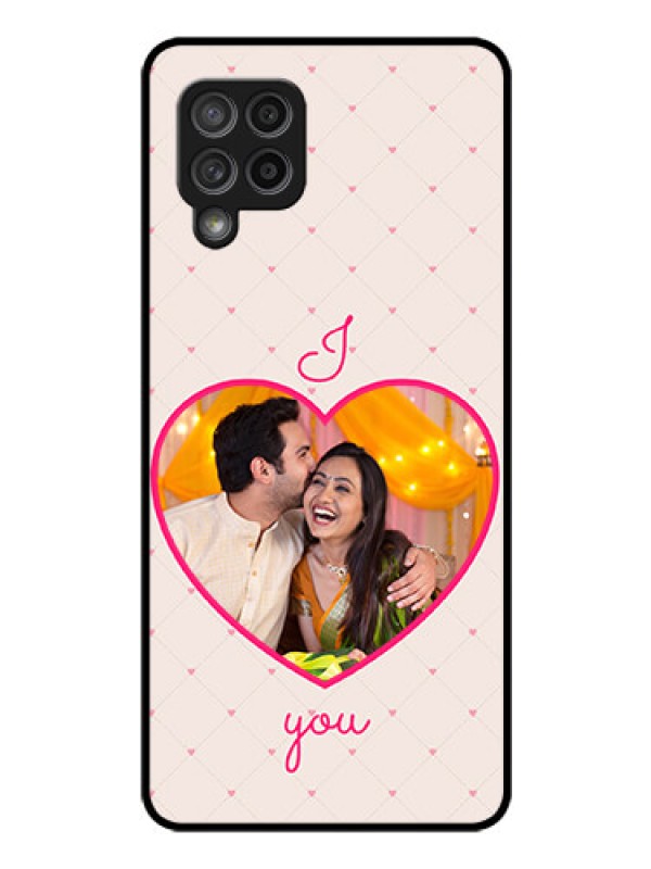 Custom Galaxy M42 5G Custom Glass Mobile Case - Heart Shape Design