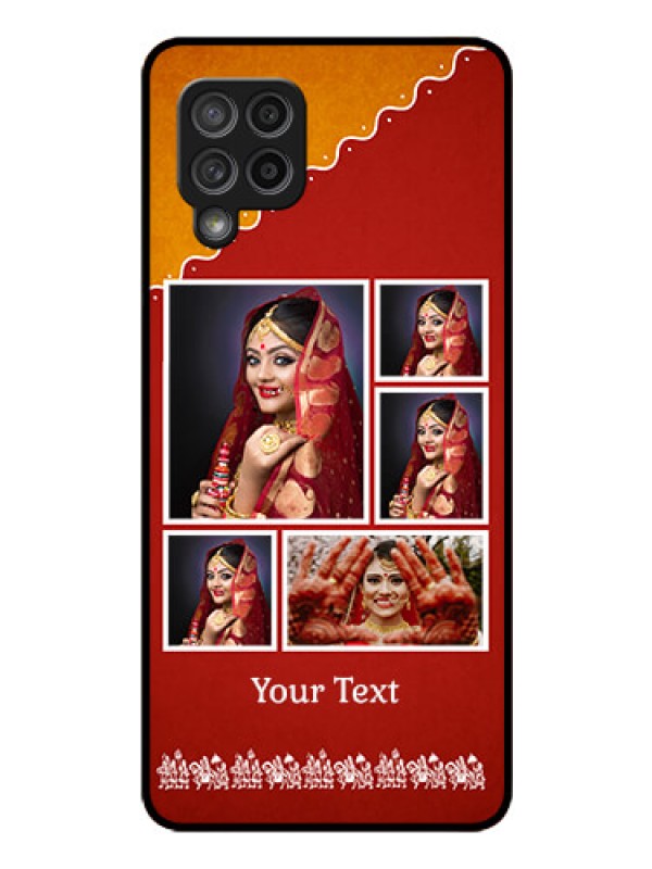 Custom Galaxy M42 5G Personalized Glass Phone Case - Wedding Pic Upload Design